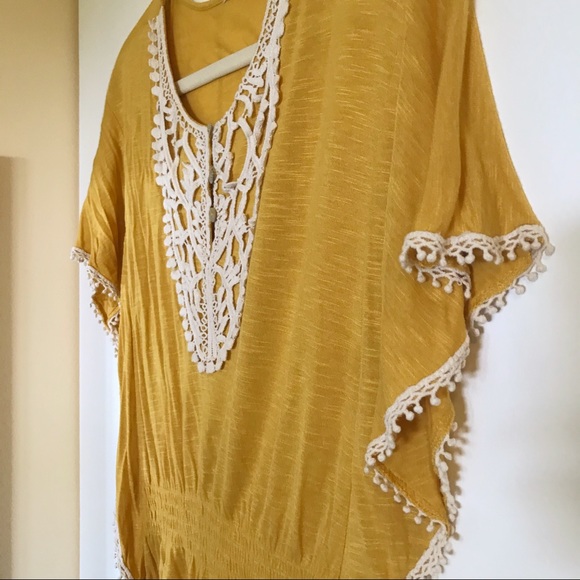 Marigold Yellow Boho Embroidered Detail Blouse - Picture 6 of 6